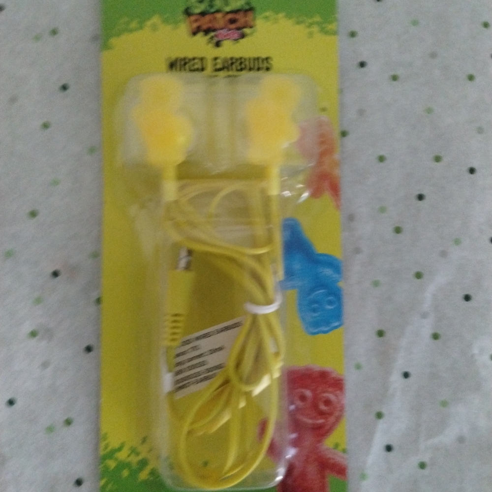 Sour Patch Kids Yellow Earbud Headphones